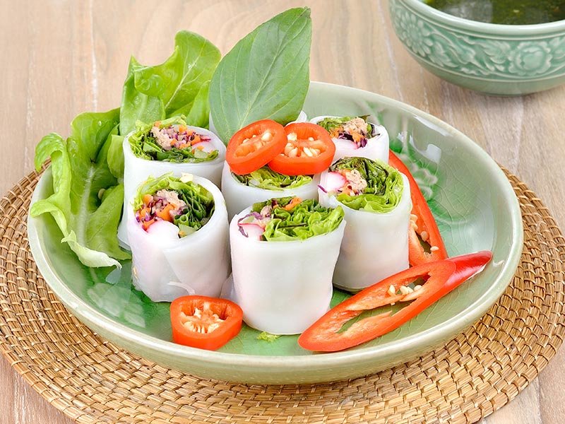 The Tea Bar spring rolls